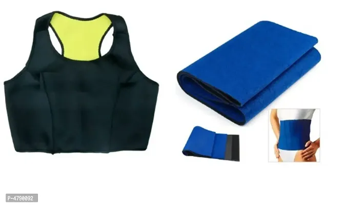 Women's Hot sweat bra and slimming blue belt-thumb0