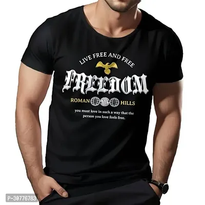 Men Round Neck Printed T-Shirt