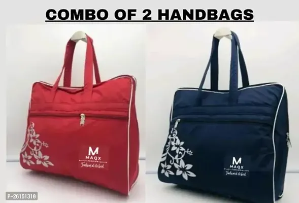 Stylish Polyester Printed Handbags For Women- Pack Of 2