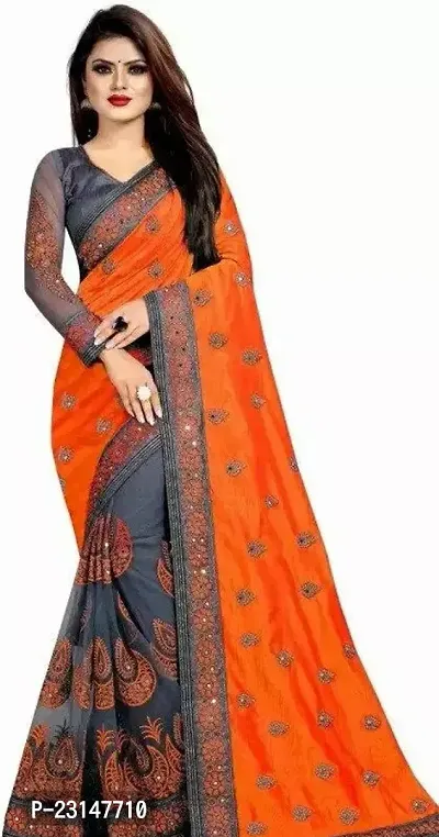 Stylish Art Silk Saree with Blouse Piece For Women-thumb0