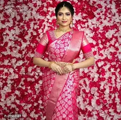White And Pink Kanjivaram Saree – NITARAA