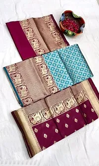 Stylish Multicoloured Art Silk Zari Lehenga Choli Set For Women-thumb1
