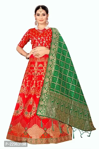 Stylish Green Art Silk Zari Lehenga Choli Set For Women