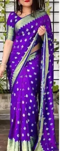 Best Selling Art Silk Saree with Blouse piece 