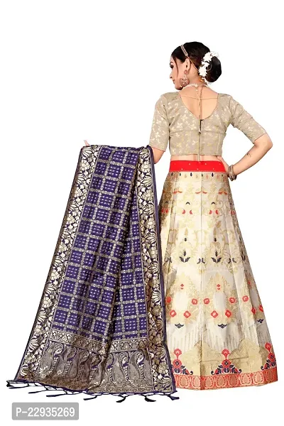 Stylish  Art Silk  Lehenga Choli With Dupatta Set For Women-thumb2