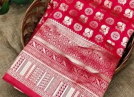 Women Art Silk Saree with Blouse Piece-thumb1