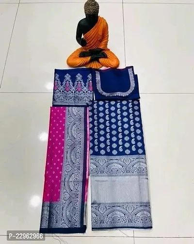 Stylish Navy Blue Art Silk Zari Lehenga Choli Set For Women-thumb2