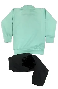 Stylish Green Hosiery Top With Bottom Set For Kids-thumb1