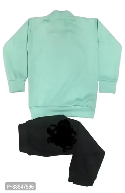 Stylish Green Hosiery Top With Bottom Set For Kids-thumb2