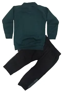 Stylish Green Hosiery Top With Bottom Set For Kids-thumb1