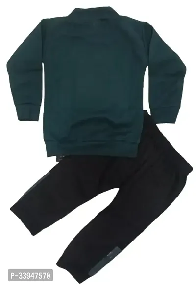 Stylish Green Hosiery Top With Bottom Set For Kids-thumb2