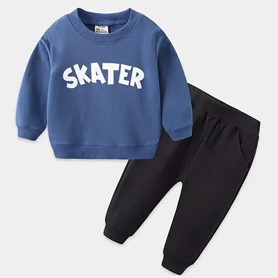 SKATER FULL T-SHIRT PANT,. (BLUE AND BLACK)