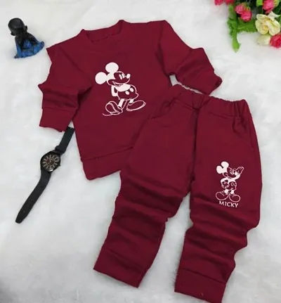 Stylish Fancy Blend Top With Bottom Wear Clothing Set For Boys