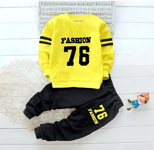 Boys Trendy Full Sleeves T-shirt and Pant Sets