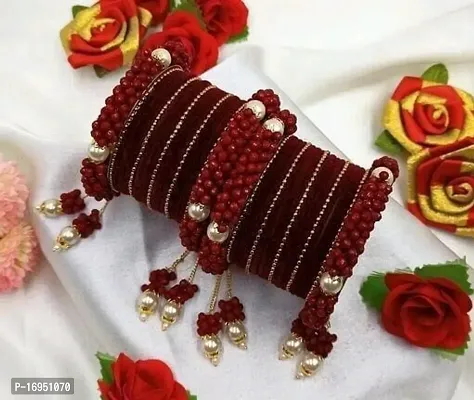 Elegant Multicoloured Ceramic DiamondBangles Set For Women