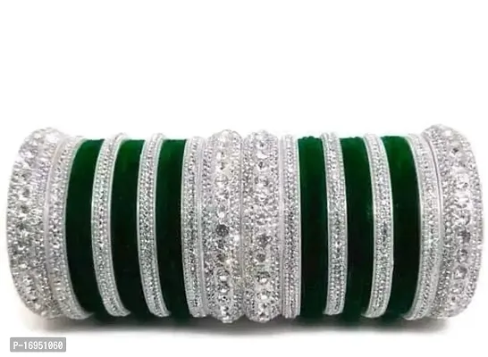 Elegant Multicoloured Ceramic DiamondBangles Set For Women-thumb0