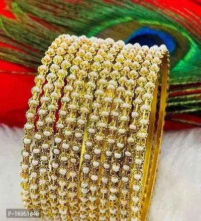 Elegant Multicoloured Ceramic DiamondBangles Set For Women