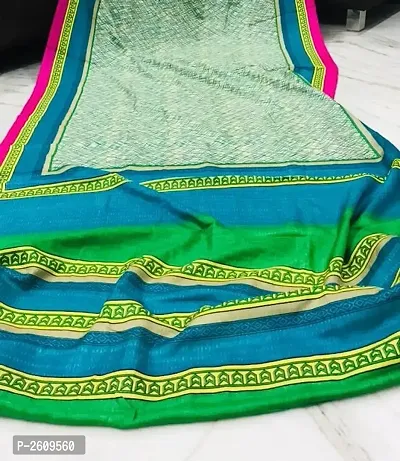 Digital printed linen saree-thumb0