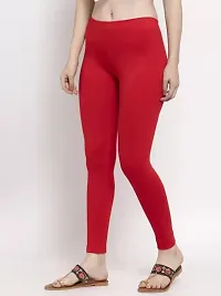 Trendy cotton lycra legging solid ankle length legging for women-thumb2