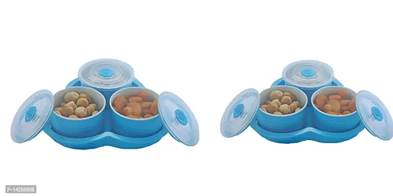 Multipurpose Storage Jars With Tray For Kitchen Use, Pack Of 2