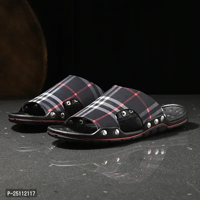 SUCCEZZ Men's Black Stylish New Fashion Slippers-thumb0