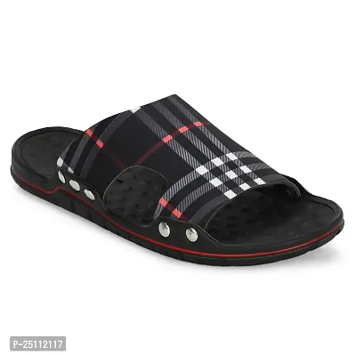 SUCCEZZ Men's Black Stylish New Fashion Slippers-thumb3