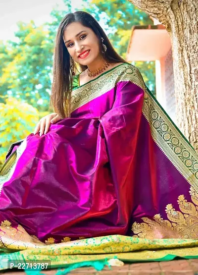 Attractive Satin Solid Saree With Blouse Piece-thumb0