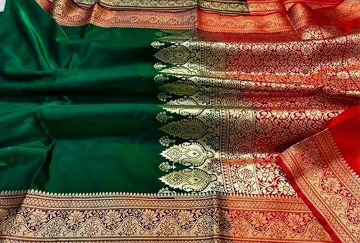 Soft Banarasi Silk Jacquard Sarees with Blouse piece