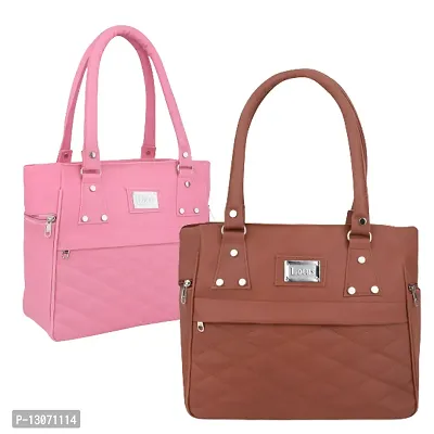 Stylish Multicoloured PU  Handbags For Women Combo Of 2