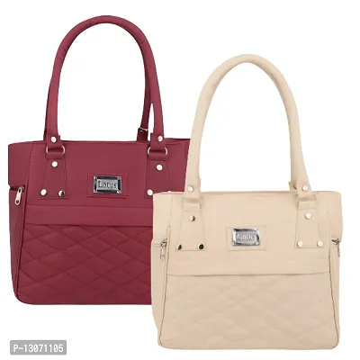 Stylish Multicoloured PU  Handbags For Women Combo Of 2