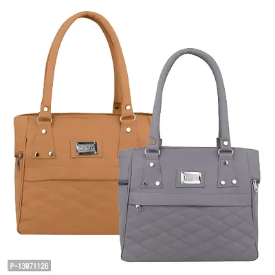 Stylish Multicoloured PU  Handbags For Women Combo Of 2-thumb0