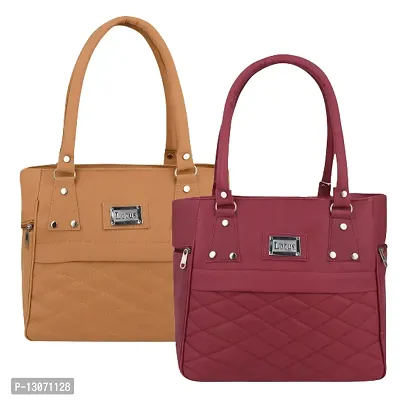 Stylish Multicoloured PU  Handbags For Women Combo Of 2