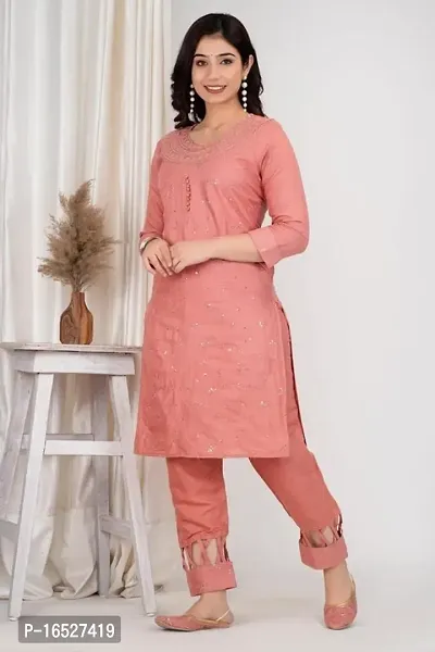 Stylish Rayon Kurta Pant Set For Women-thumb0