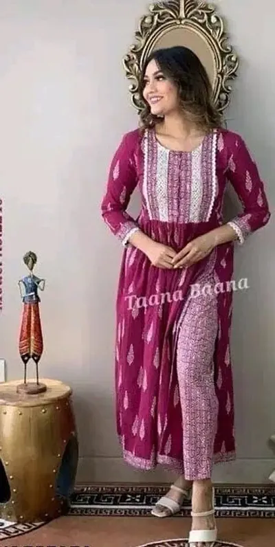 Stylish Rayon Kurta Pant Set For Women