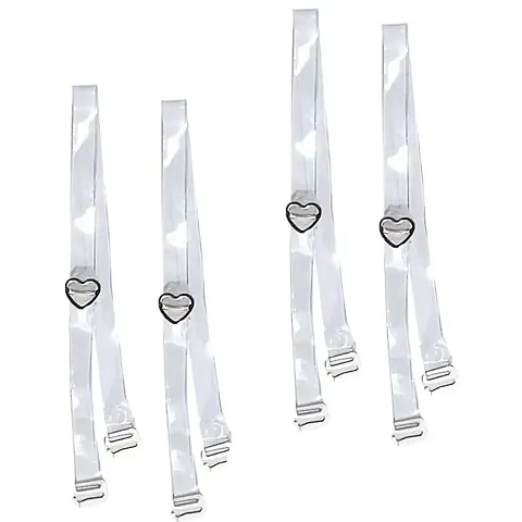 DREETINO Clear Bra Straps, 3-Pairs Soft Adjustable Invisible Bra