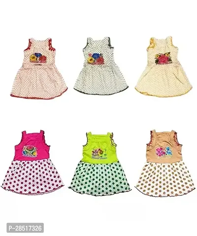 Baby Girls Fancy Frock Best Quality Pack of 6Pc