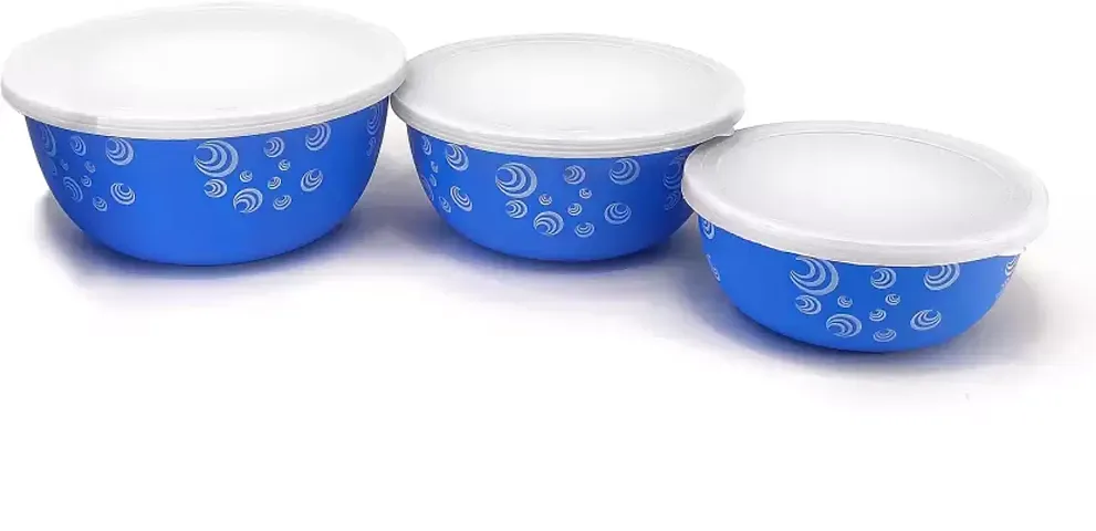 New In ! Microwave Safe Stainless Steel Round Airtight Lid Kitchen Food Storage Containers