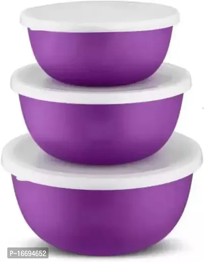 Meotion SMK Microwave Safe, Containers, Lunch Box, Serve, Bowls (Set of 3)