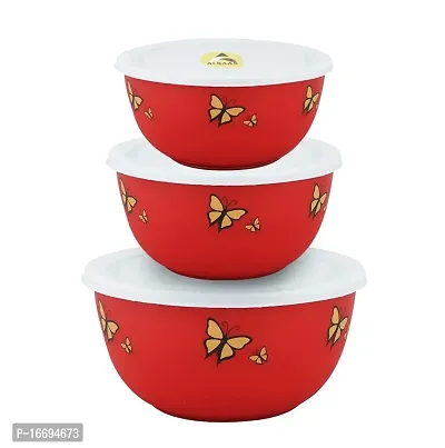 ALSAAS Microwave Safe Bowl, Containers, Tiffin, Lunch Box, Mixing Bowls 3 Pcs