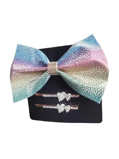 THE GLAM NIYATI Large Unicorn Hair Bow With Stone Metal Clip||hair accessories for women||kids hair accessories for girls