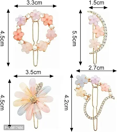 THE GLAM NIYATI Fashion Style Flower Lock Hair Clip with Claw Clip Butterfly Hair Clutcher For Girls-thumb2