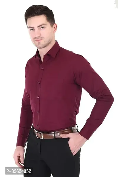 Classic Fit plain cotton Collar formal Shirt for men-thumb0