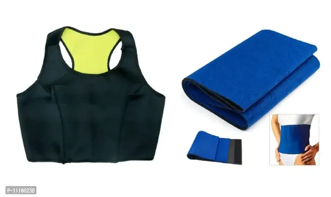 Sizzlacious Combo Hot Shaper Sports Bra and Hot Shaper Slimming Belt for Man  Women