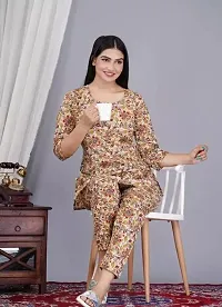 ' Women's Night Suit ' Pure Cotton Leheriya Printed Night Suit-thumb3