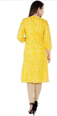 Stylish Yellow Rayon Stitched Kurta For Women-thumb1