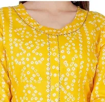 Stylish Yellow Rayon Stitched Kurta For Women-thumb2