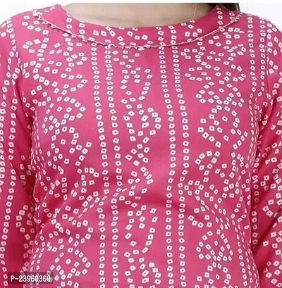 Stylish Pink Rayon Stitched Kurta For Women-thumb4
