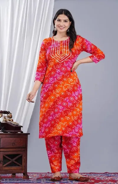 Fancy Rayon Kurta Bottom Set