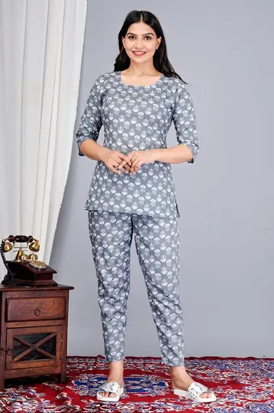 Classic Cotton Printed Co-ord set for Women