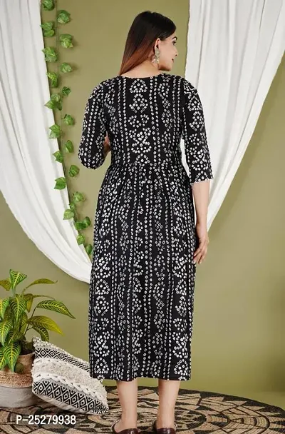 Black Bandej Feeding Kurti for Women-thumb3